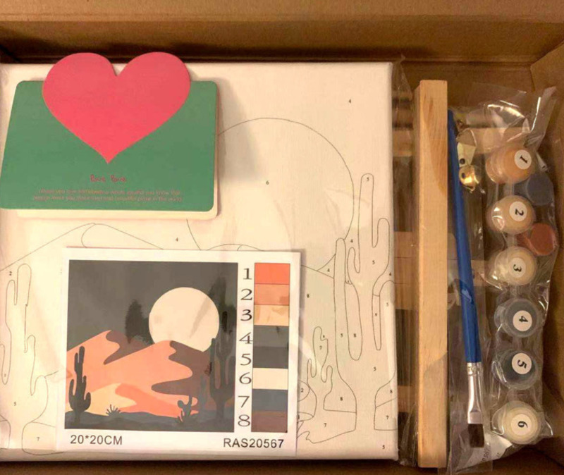 Bộ Tranh Sơn Dầu 20x20 cm Tự Làm Họa Tiết Nhiều Màu Sắc Kích Thước 20x20cm / Y001 | BigBuy360 - bigbuy360.vn