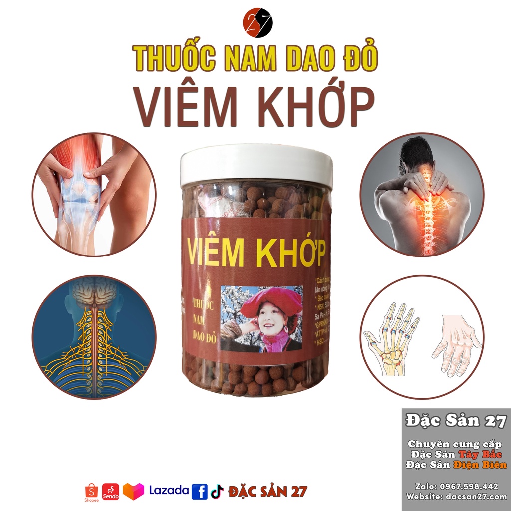 VIÊM KHỚP Nam Dao Đỏ, Phong Khớp, Đau Nhức Xương Khớp, Đau Dây Thần Kinh, Viêm Đa Khớp (Hộp 500gr) - Đặc Sản 27