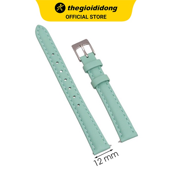 Dây da MVW cho đồng hồ 12 mm xanh lá L004-01-12