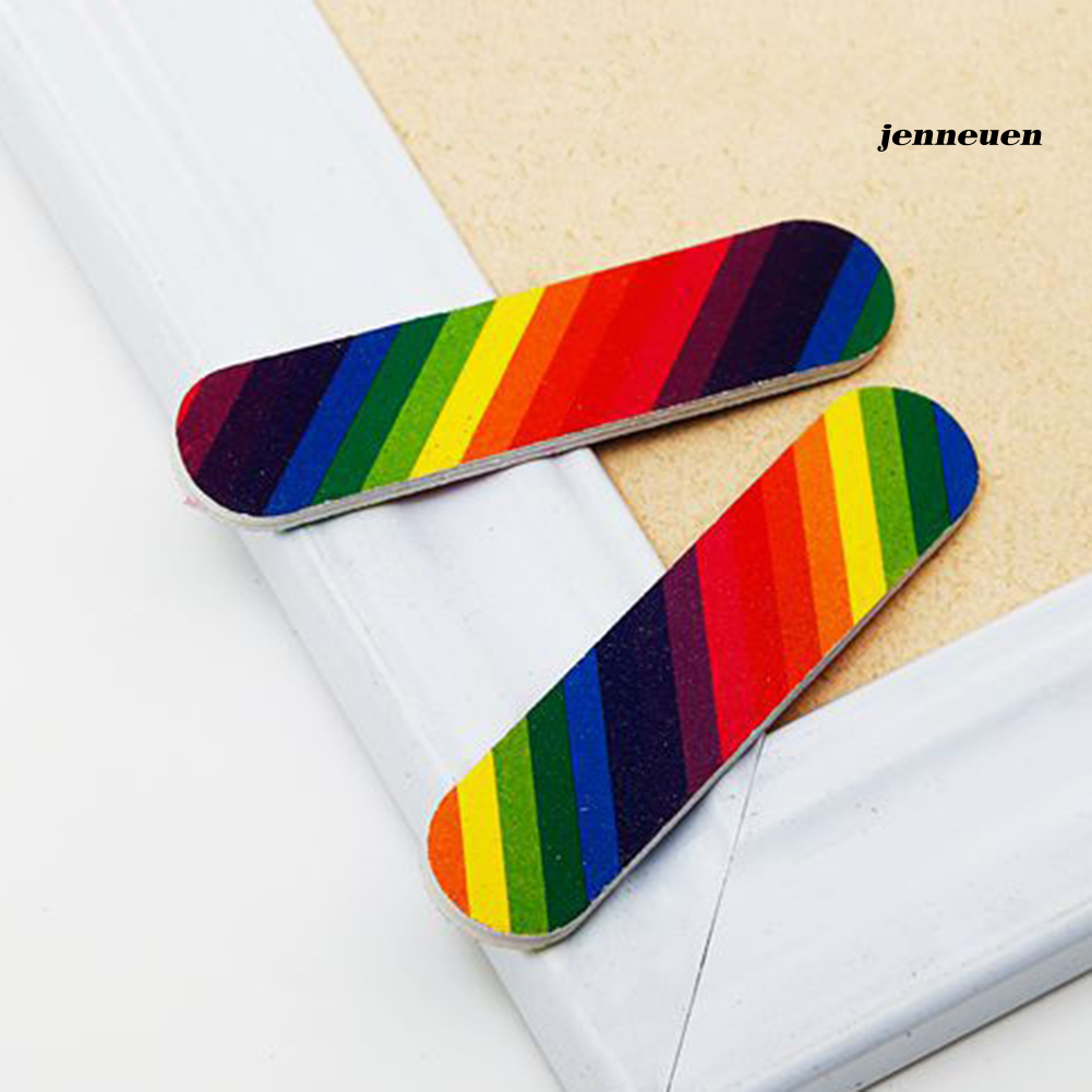 [Hàng mới về] Bộ 10 Cây Dũa Móng Tay Hai Mặt Họa Tiết Hoa Độc Đáo