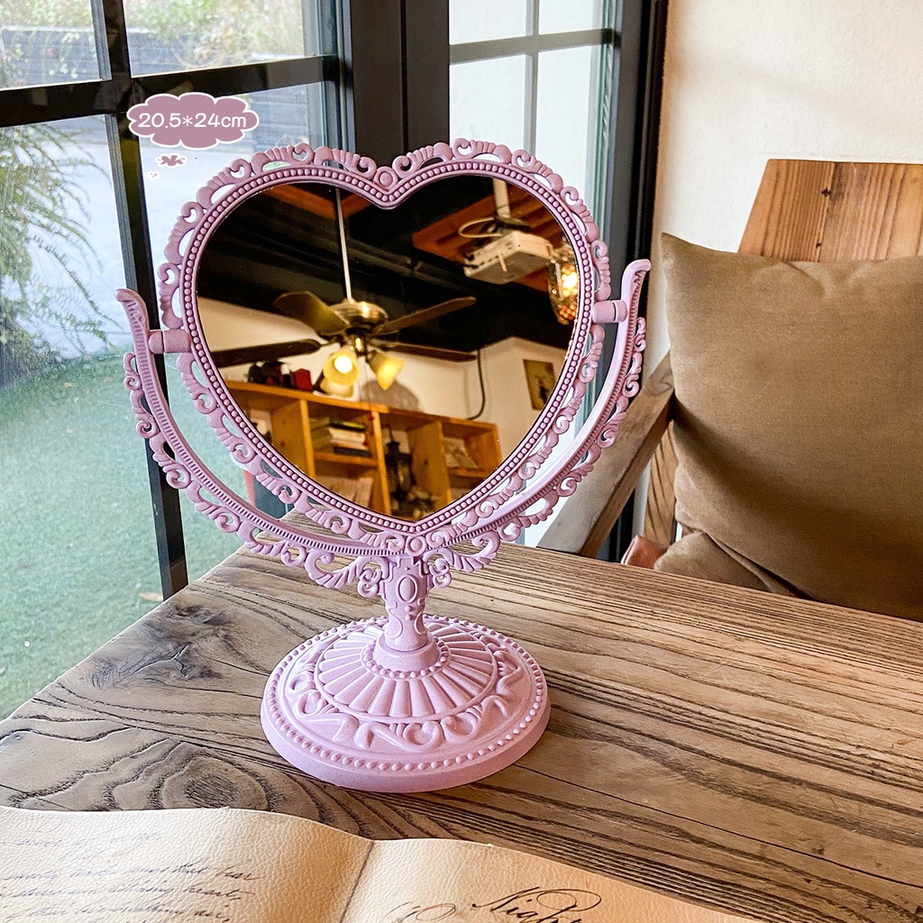 Gương để bàn trang điểm công chúa sang chảnh vintage Lynx Home