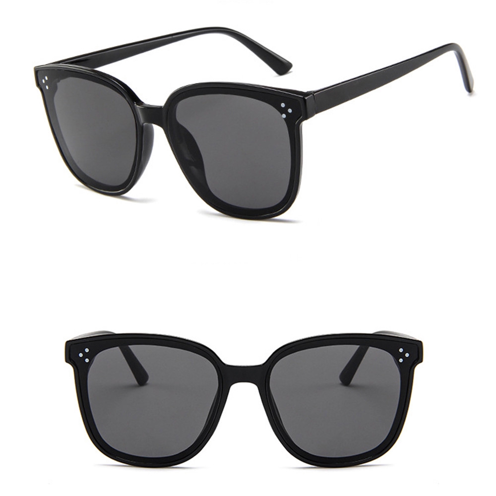 Kính mát nam nữ gọng vuông lớn chống tia UV phong cách cổ điển