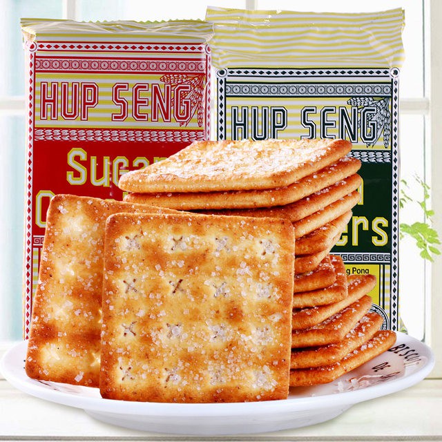 Bánh Lúa Nhí Đường Hup Seng Sugar Crackers (Gói 125g-đỏ)