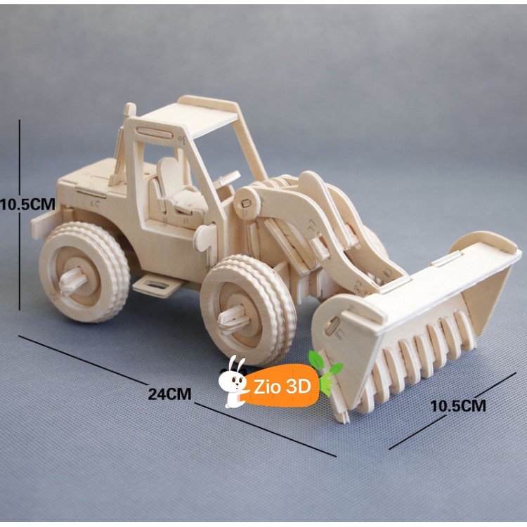 Mô hình lắp ráp gỗ 3D Xe Ủi Đất