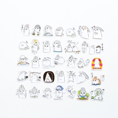  Bộ 40 miếng sticker dán trang trí hình thỏ bunny