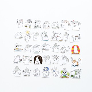  Bộ 40 miếng sticker dán trang trí hình thỏ bunny