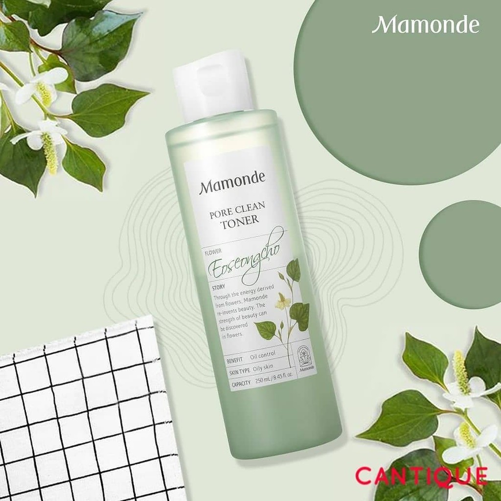 Nước Hoa Hồng Ngừa Mụn, Se Khít Lỗ Chân Lông Mamonde Pore Clean Toner 250ml