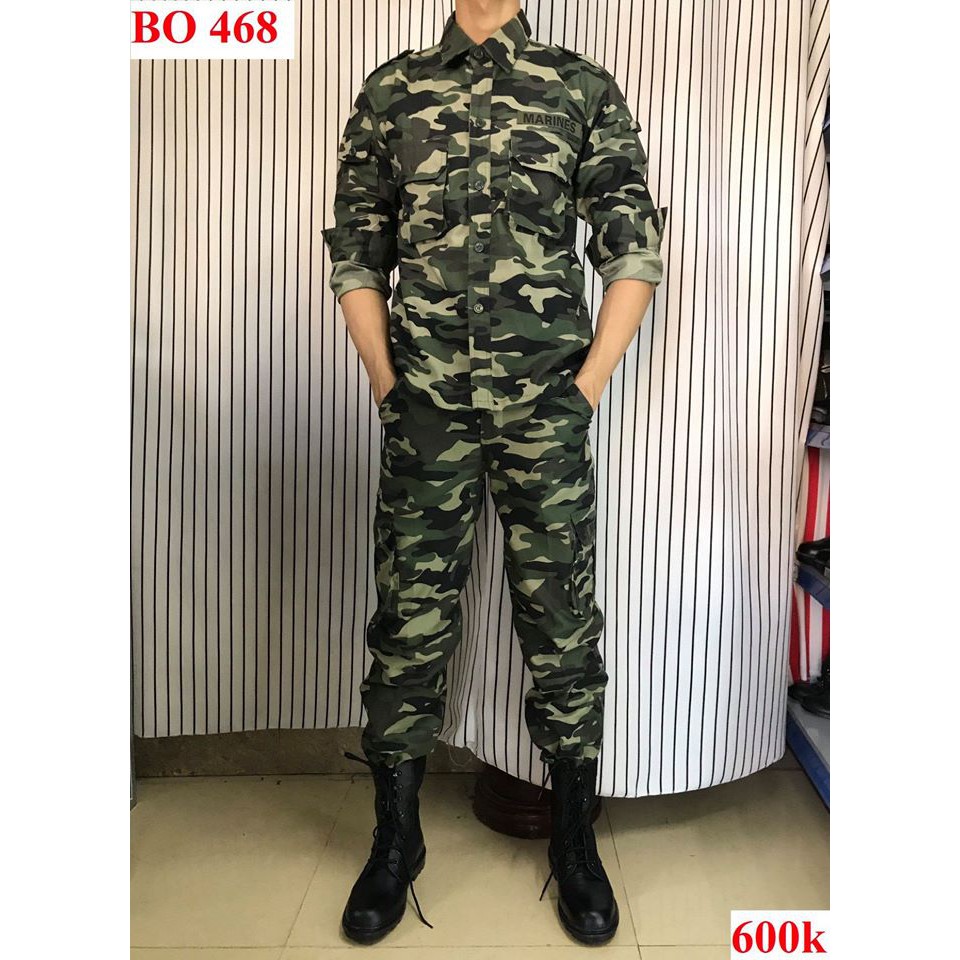 QUẦN ÁO LÍNH RẰN RI XANH MÃ 468