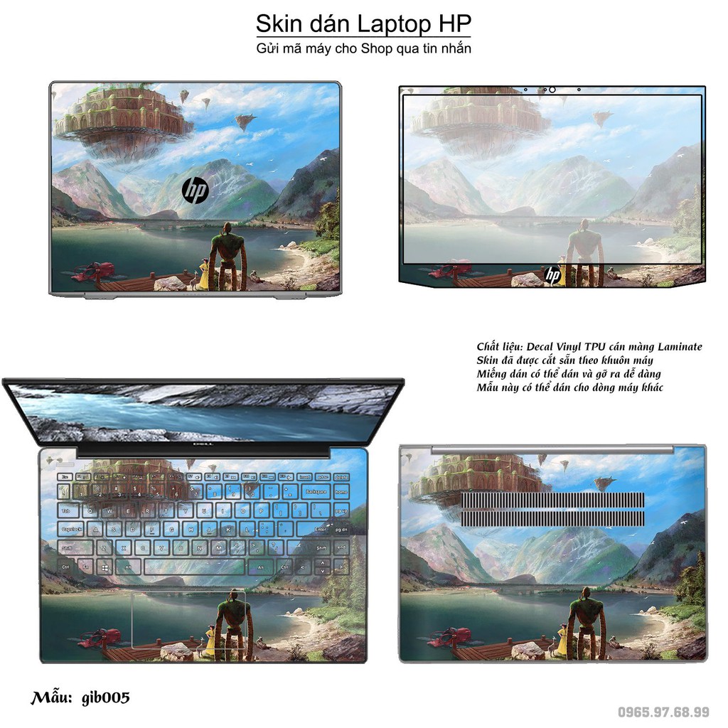 Skin dán Laptop HP in hình Ghibli (inbox mã máy cho Shop)