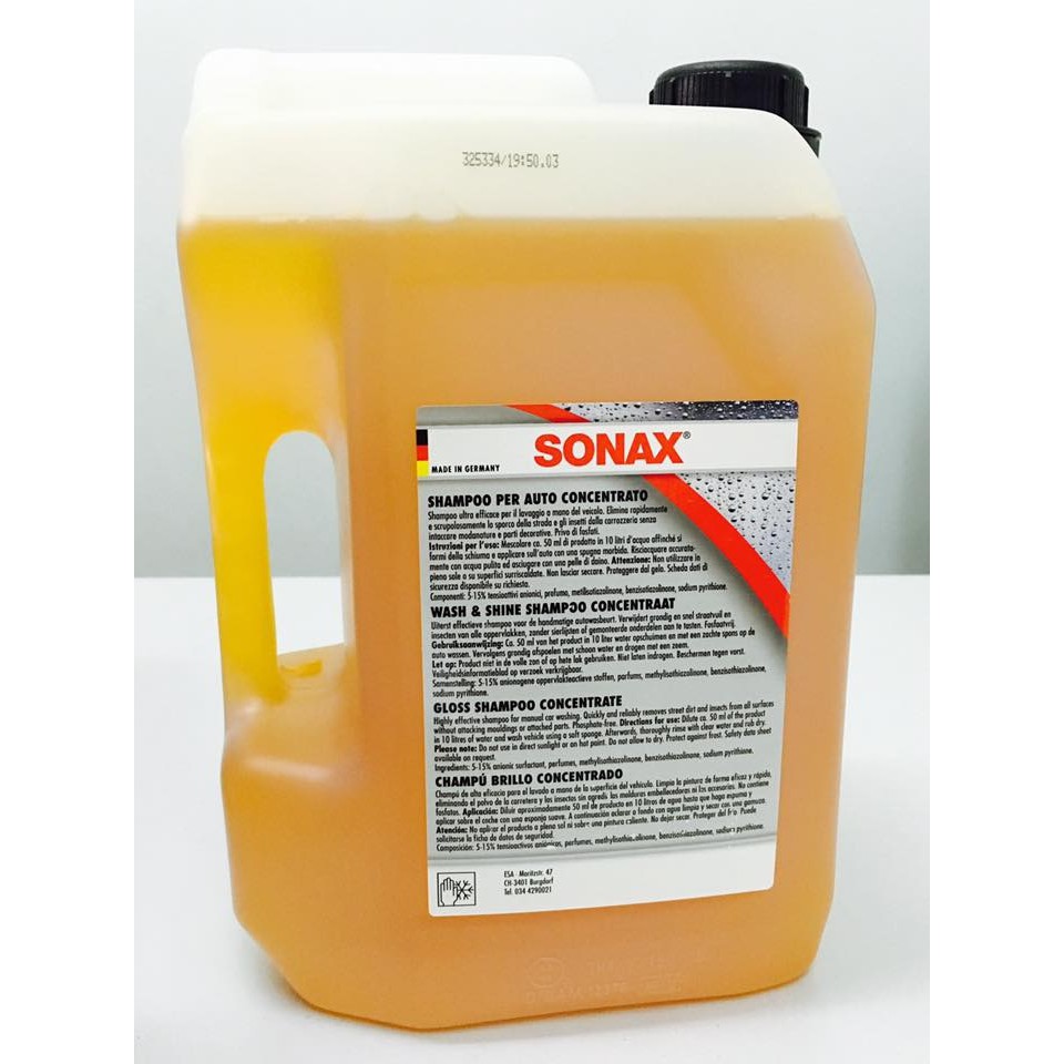 Sonax - Can nước rửa xe đậm đặc, bóng sâu 314500 - 5 Lít