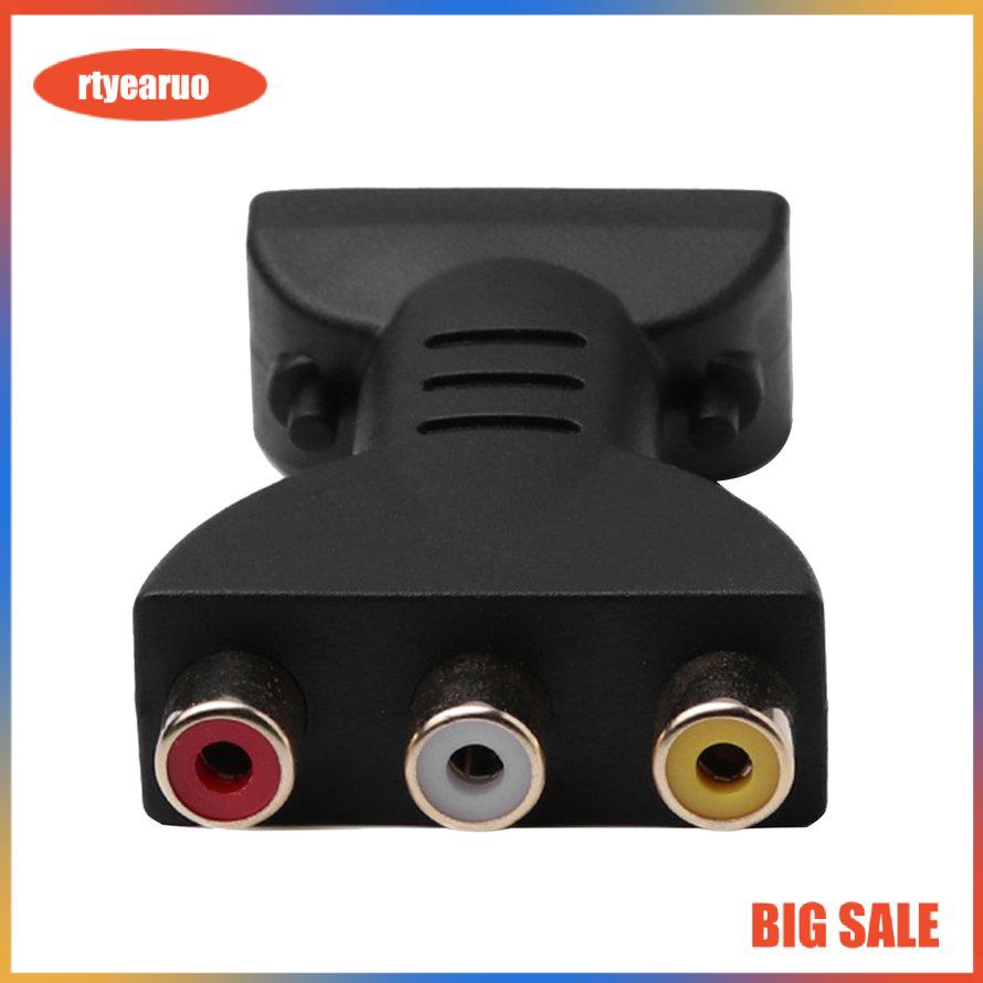 Bộ Chuyển Đổi Hdmi Đực Sang 3 Đầu Rca Cái Cho Tv