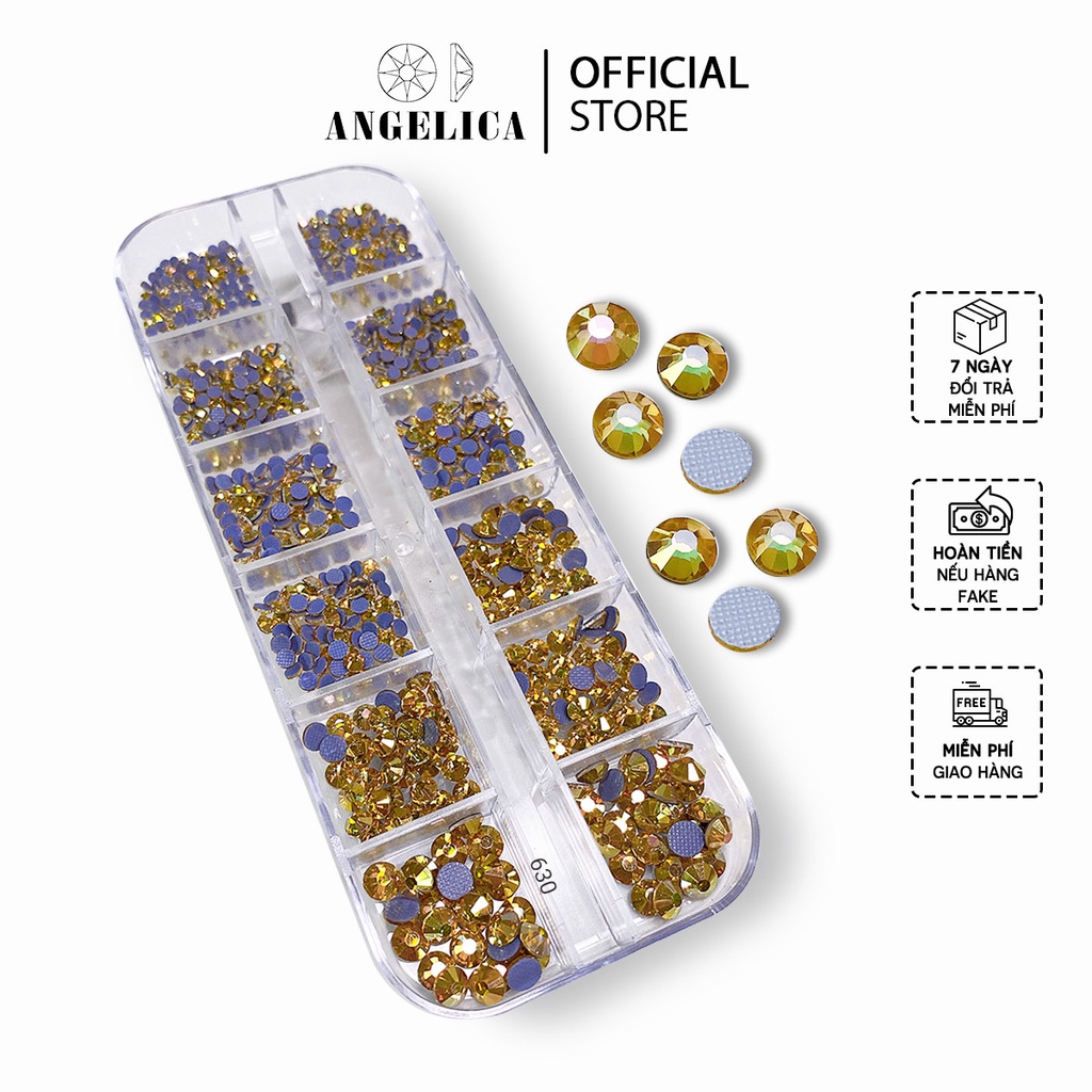 Đá Chân Lưới Nail 12 Khía Metal Sunlight Đính Móng ANGELICA 630