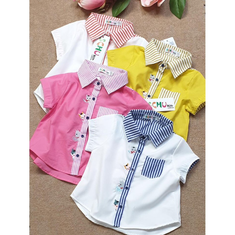 Áo Sơ Mi Bé Gái Cộc Tay Phối Caro AA002 -Trang 25 Kids