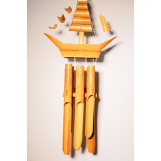 Chuông gió tre, chuông gió trúc hình thuyền buồm