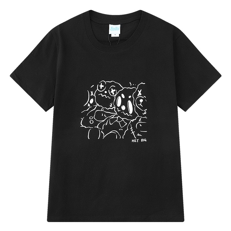 [FREESHIP](CÓ SẴN )HÀNG CHÍNH HÃNG áo thun NELLY HEYBIG unisex ,áo thun dáng rộng hoạ tiết con ma đánh nhau.
