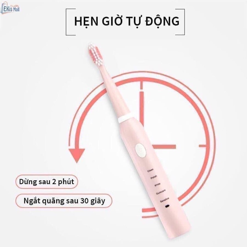 Bàn chải điện đánh răng tự động 5 chế độ bản nâng cấp - Bear Mart 95