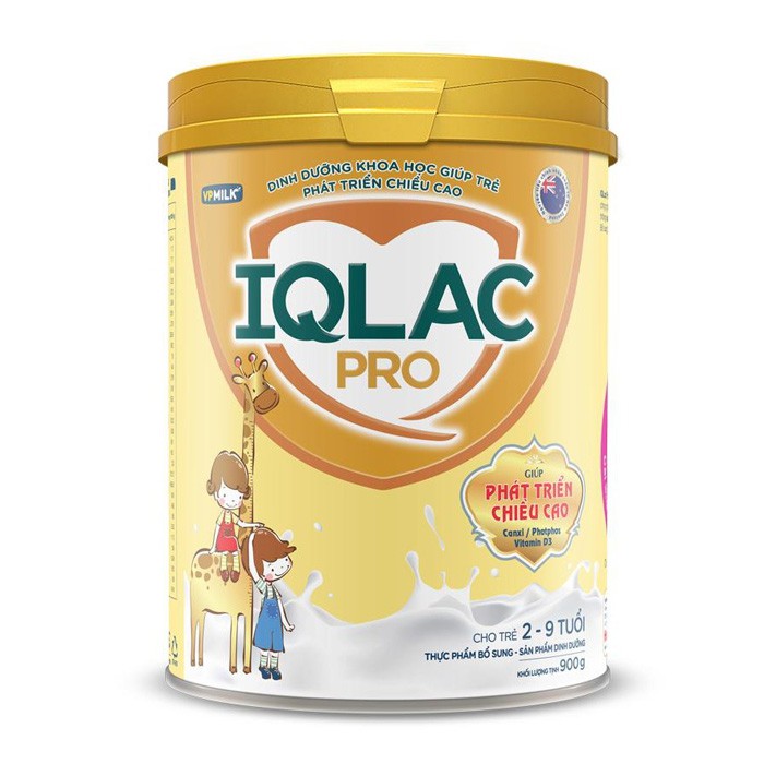 Sữa Bột IQLAC PRO Phát Triển Chiều CAO 2+ Lon 900G