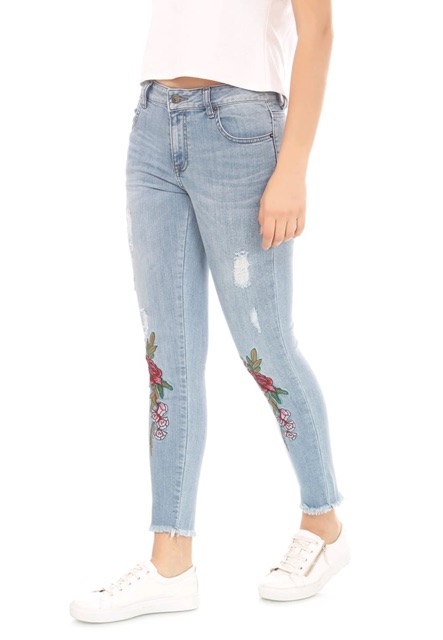 Quần Jean Skinny Thêu Hoa Zara (G.H.99.113) Zrsk113-C8