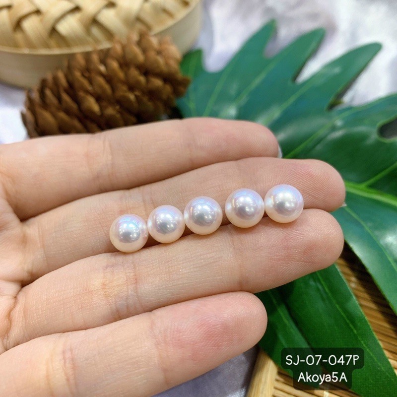 Ng-ọc Tr-ai Akoya Chuẩn 4A,5A Đẹp Không Tỳ Vết Size 7mm-8mm