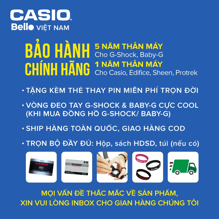 Đồng hồ Nam dây thép Casio W-218HD-1A chính hãng bảo hành 1 năm Pin trọn đời