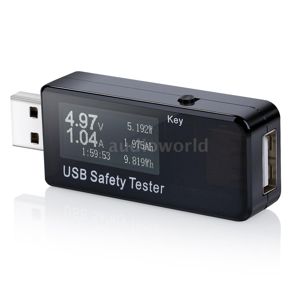 Thiết bị kiểm tra dòng điện/ điện áp/ tốc độ sạc USB kỹ thuật số DC 5.1A 30V
