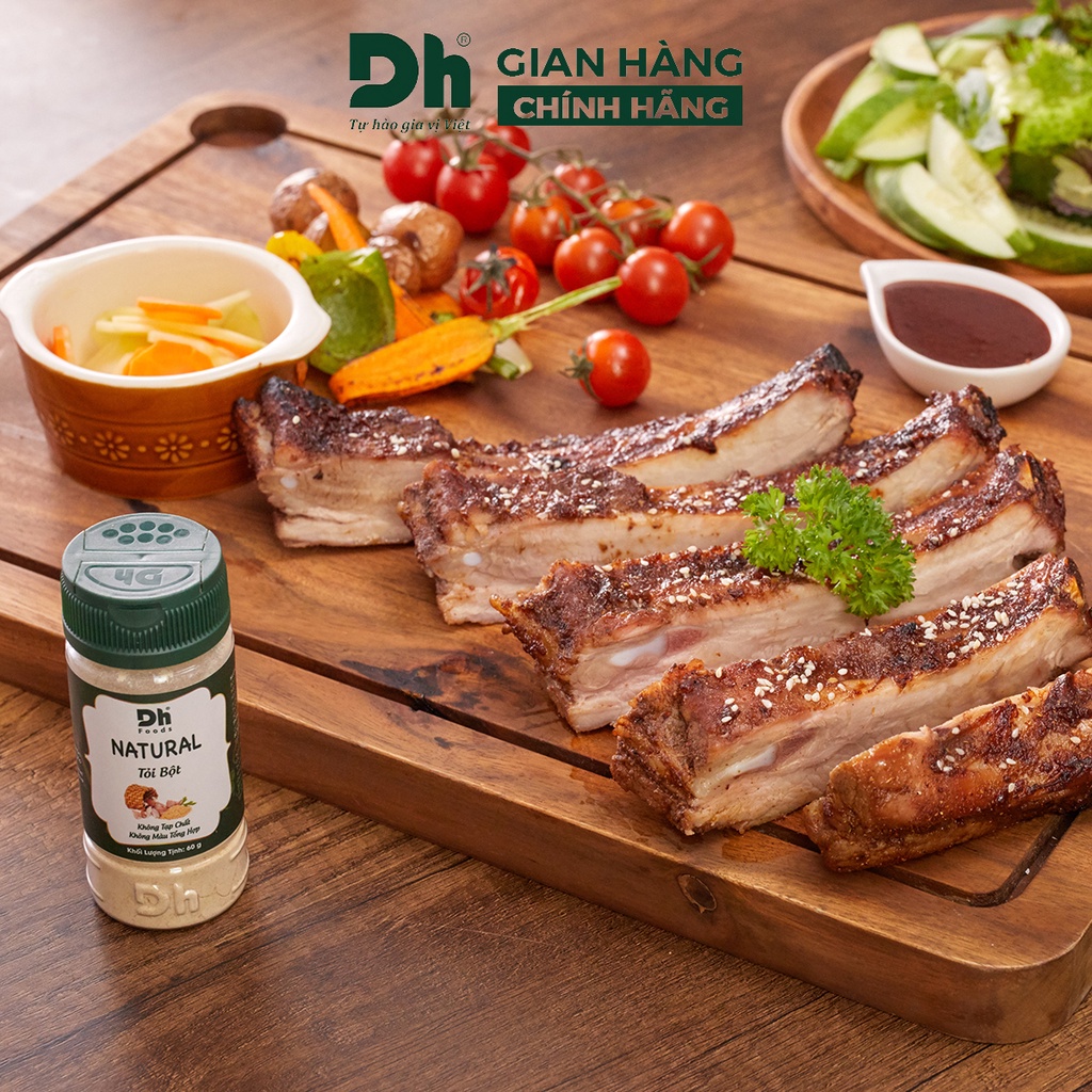 Bột tỏi nguyên chất Natural DH Foods chế biến thực phẩm 60gr - DHGVT58