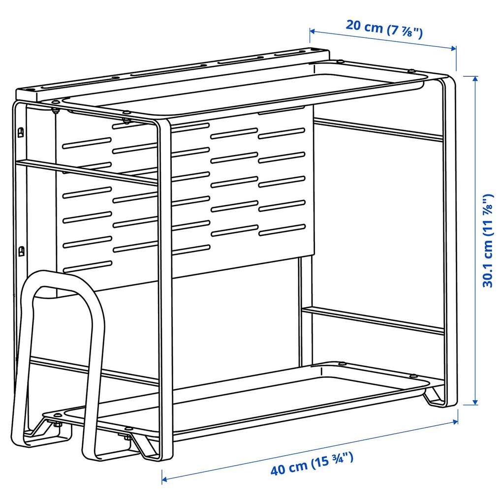 Kệ bếp để gia vị, thớt, dao 2 tầng Avsteg IKEA