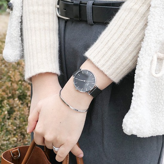 Đồng Hồ Nữ Daniel Wellington Classic Petite Ashfield Silver & Cuff DW V1 Chính Hãng - OtisWatch