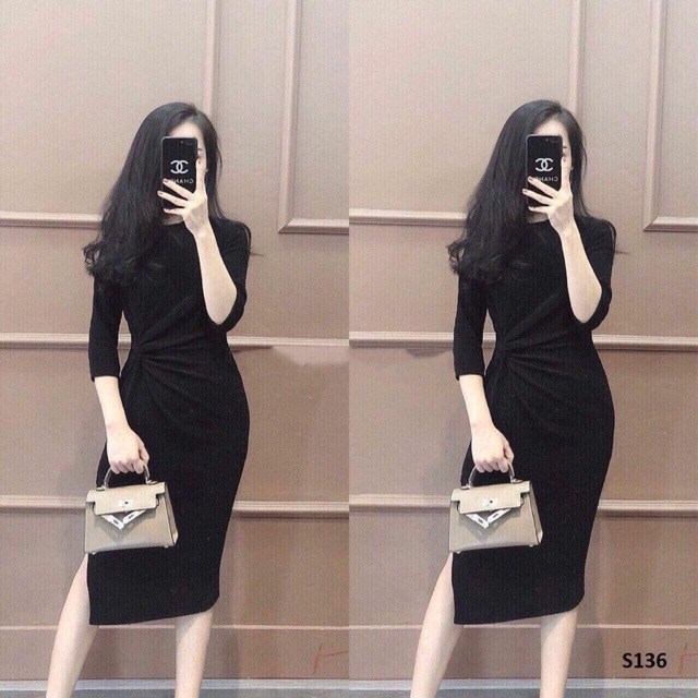 Váy soắn eo nhũ