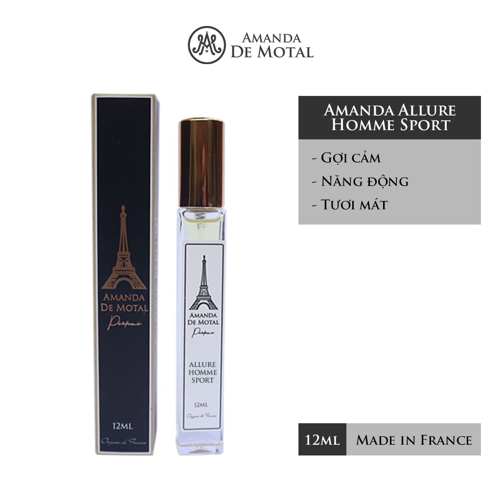 Tinh Dầu Nước Hoa Pháp Amanda Allure Homme Sport EDP 1.5 - 12ml