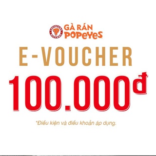 E Voucher Gà Rán Popeyes 100,000đ