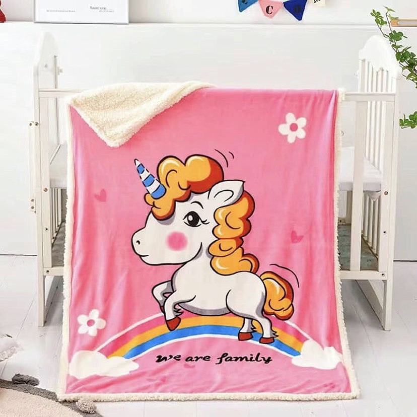 Chăn lông cừu dành cho bé loại 1 (Size 1m4 x 1m siêu ấm, siêu mịn)