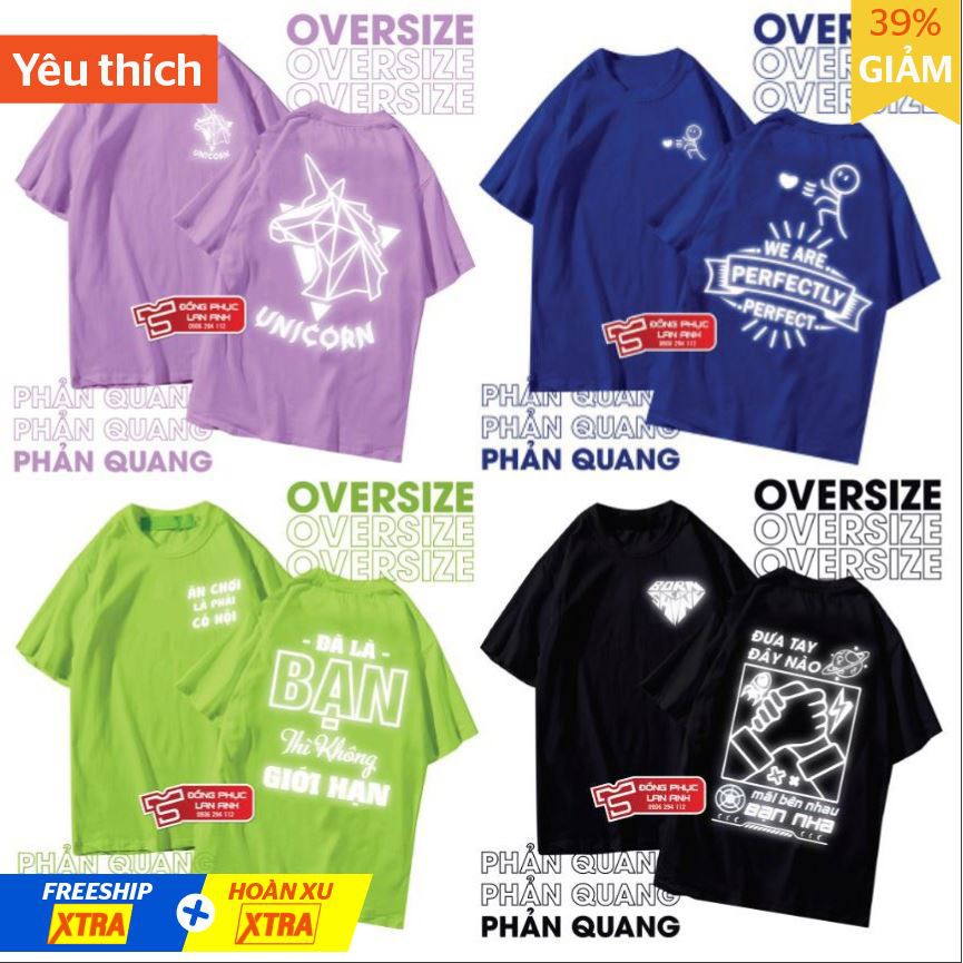 Áo Thun, áo phông THE RED Phản Quang Unisex (Chụp FLASH mới PHẢN QUANG)