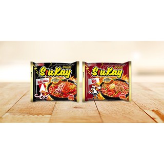 MÌ CAY 7 CẤP ĐỘ SIU KAY VỊ BÒ - HẢI SẢN ACECOOK 127G date mới .