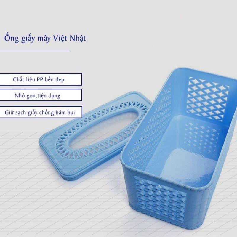 Hộp Đựng Giấy Giả Mây Cao Cấp Nhựa Việt Nhật - Gia Dụng Jumi