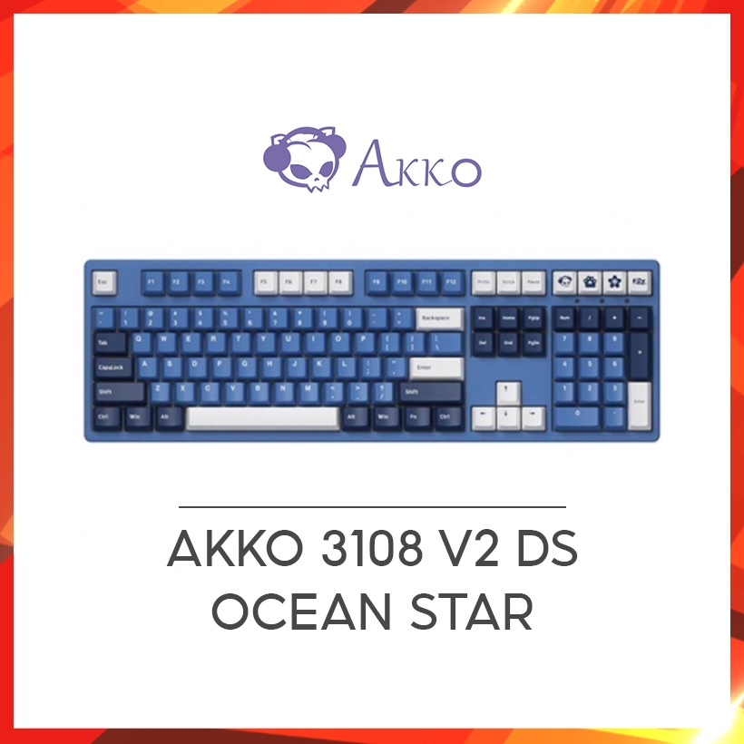 [Mã 33ELSALE hoàn 7% đơn 300K] Bàn phím cơ AKKO 3108 v2 DS Ocean Star (AKKO sw v2)