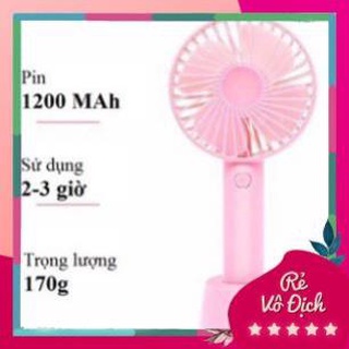 👑Vua Bán Sỉ👑 Quạt Mini Cầm Tay, Để Bàn Sạc Tích Điện Siêu Tiện Dụng Cho Mua Hè 2020 - Giao Màu Ngẫu Nhiên