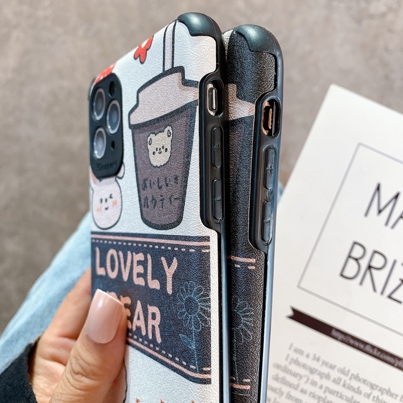 Ốp Lưng Da IMD Happy Bear