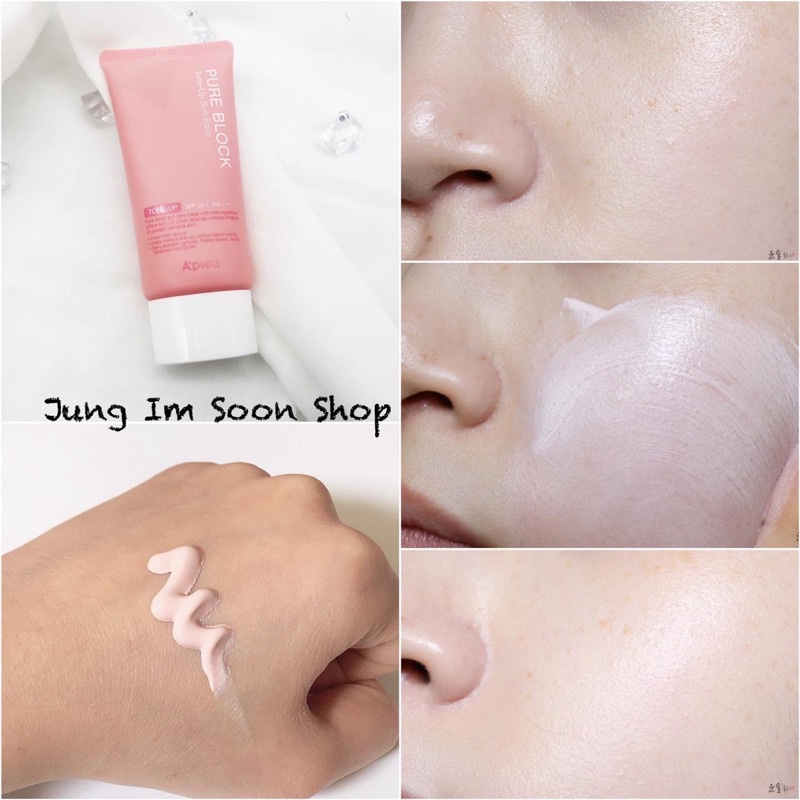 Kem Chống Nắng Nâng Tone Thay Thế Lớp Lót Mịn Da A’pieu Pure Block Tone-Up Sun Base Pink Base