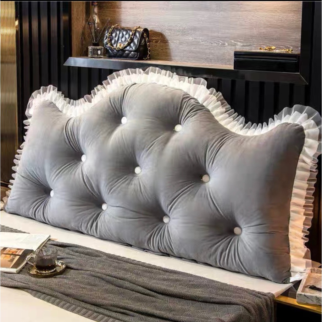 Gối tựa đầu giường mẫu đính khuy,gồm 2 kích thước 1m5/1m8 hàng nhập khẩu
