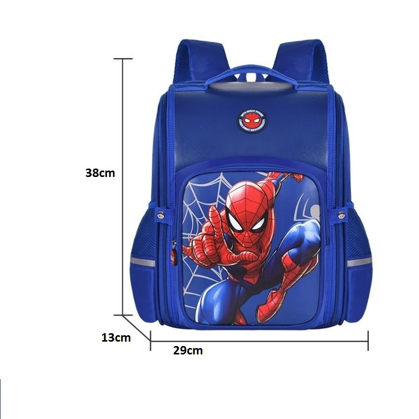 Cặp balo học sinh nam hình siêu nhân đi học tiểu học chống gù chống thấm nước cao cấp có hệ thống phản quang bảo vệ bé