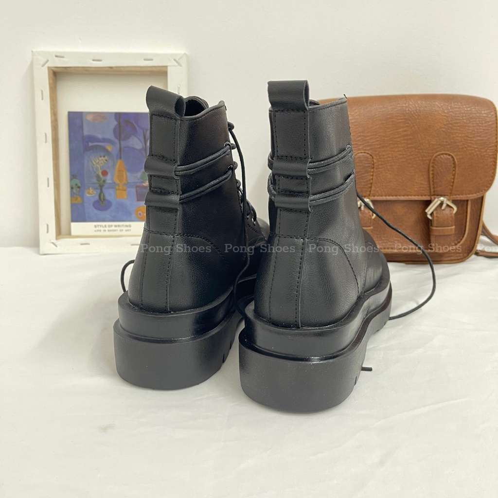 Giày Bốt phong cách Ulzzangs màu đen be FULL HỘP 1142 | BigBuy360 - bigbuy360.vn