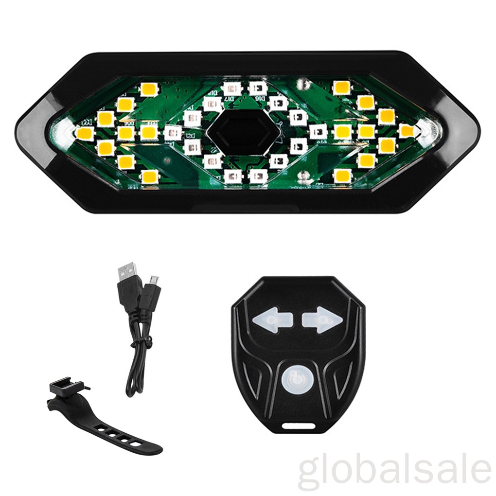 Đèn xi nhan cảnh báo chống thấm nước 60 bóng sạc USB tùy chỉnh tiện lợi cho xe đạp