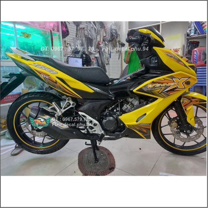 Tem Winner X vàng cam đen (V)