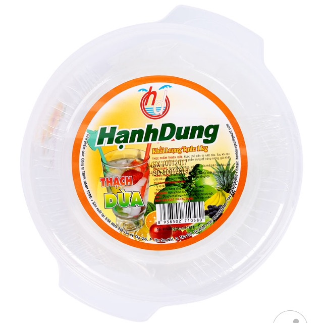 Thạch dừa Hạnh Dung gói thố / ca 1kg (tặng kèm thố hoặc ca nhựa)