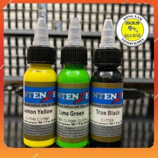 Set combo 3 màu mực xăm cơ bản màu đen - vàng - xanh - 04 Tattoo