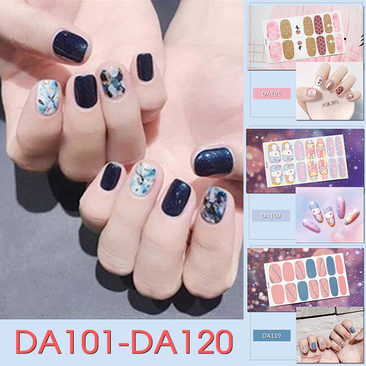 Nail Wraps Set Dán móng tay 14 miếng nhiều mẫu DA101-120