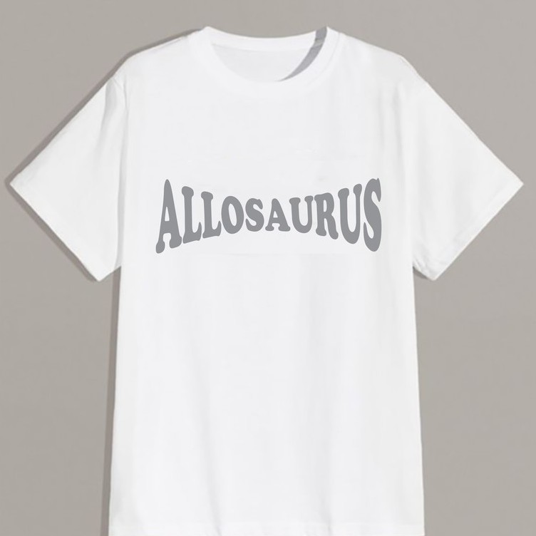 Áo thun Allosaurus Skull Dino phản quang form unisex AL005