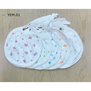 Yếm sơ sinh buộc dây coton