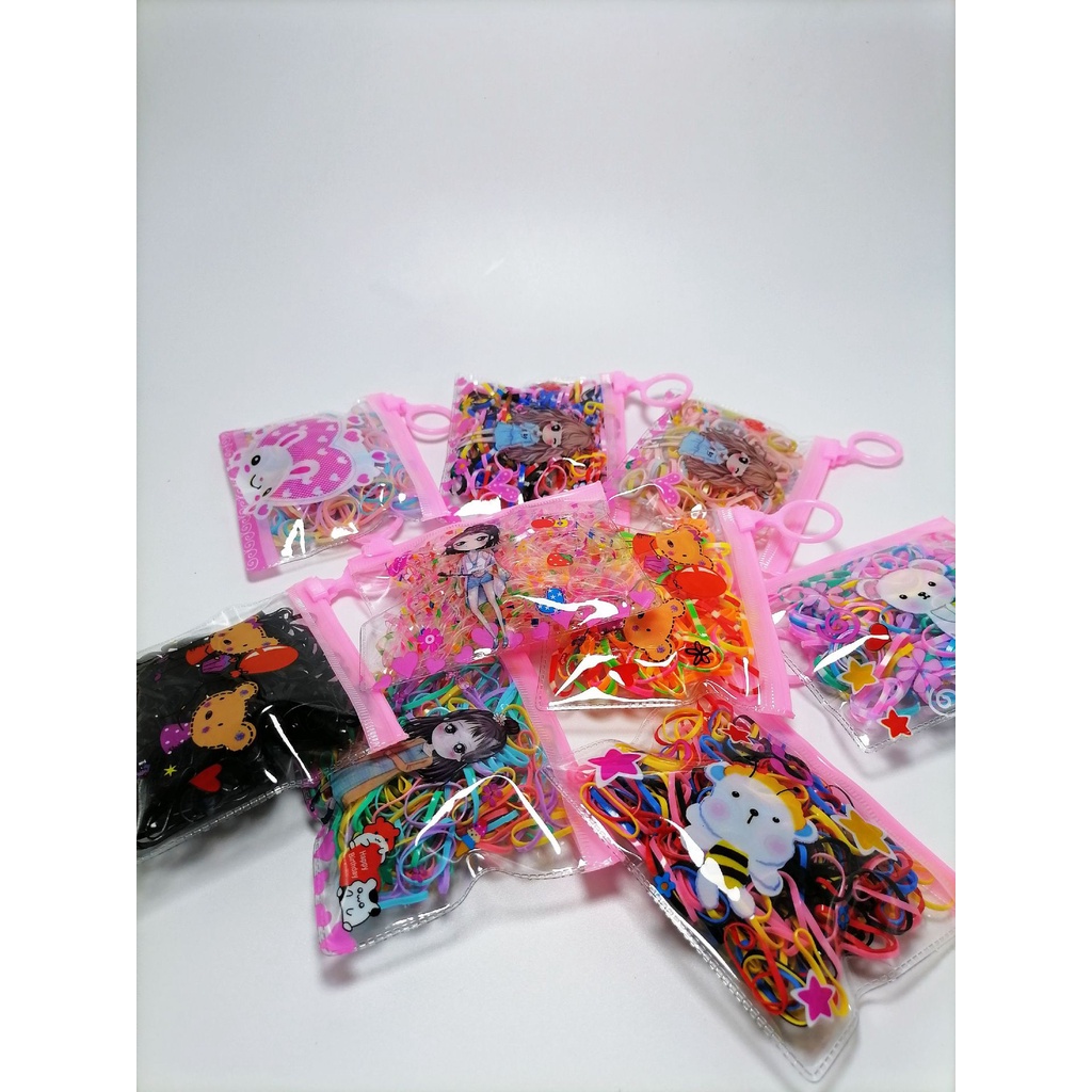 PVN44957 Combo Túi 100 Dây Chun Nịt Buộc Tóc Đơn Giản Mix Nhiều Màu Cho Bé Gái Giá Rẻ